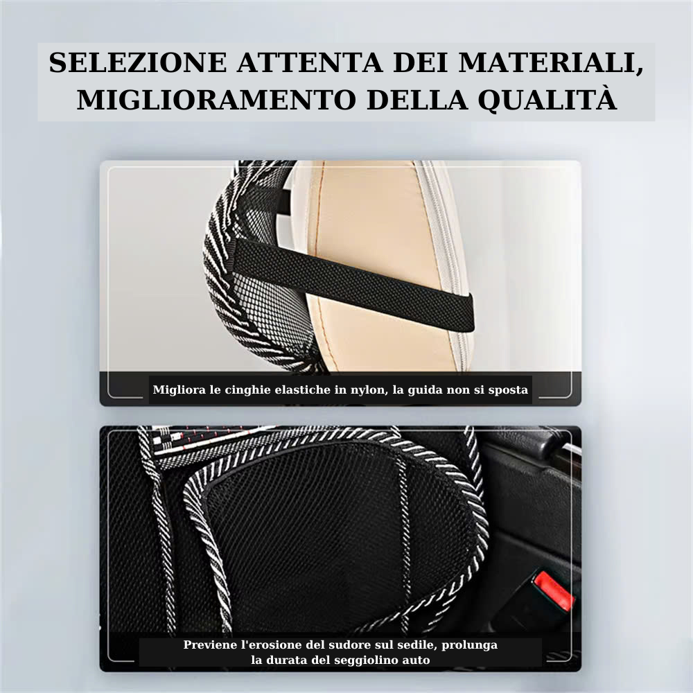(30% DI SCONTO) Set di tappetini rinfrescanti per cuscini per seggiolino auto in acciaio e bambù