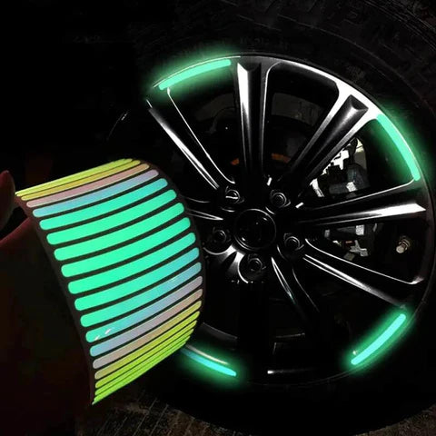 (30% di sconto) Adesivi colorati riflettenti per ruote