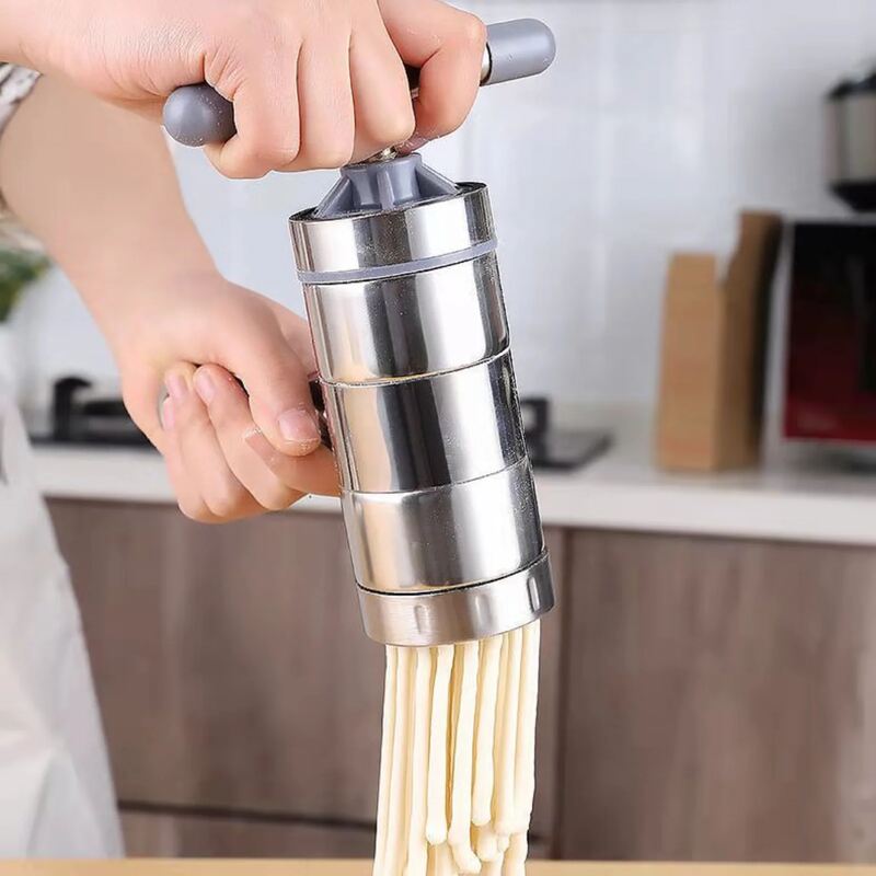 (AFFARE CALDO) Macchina per fare la pasta a mano con 5 stampi