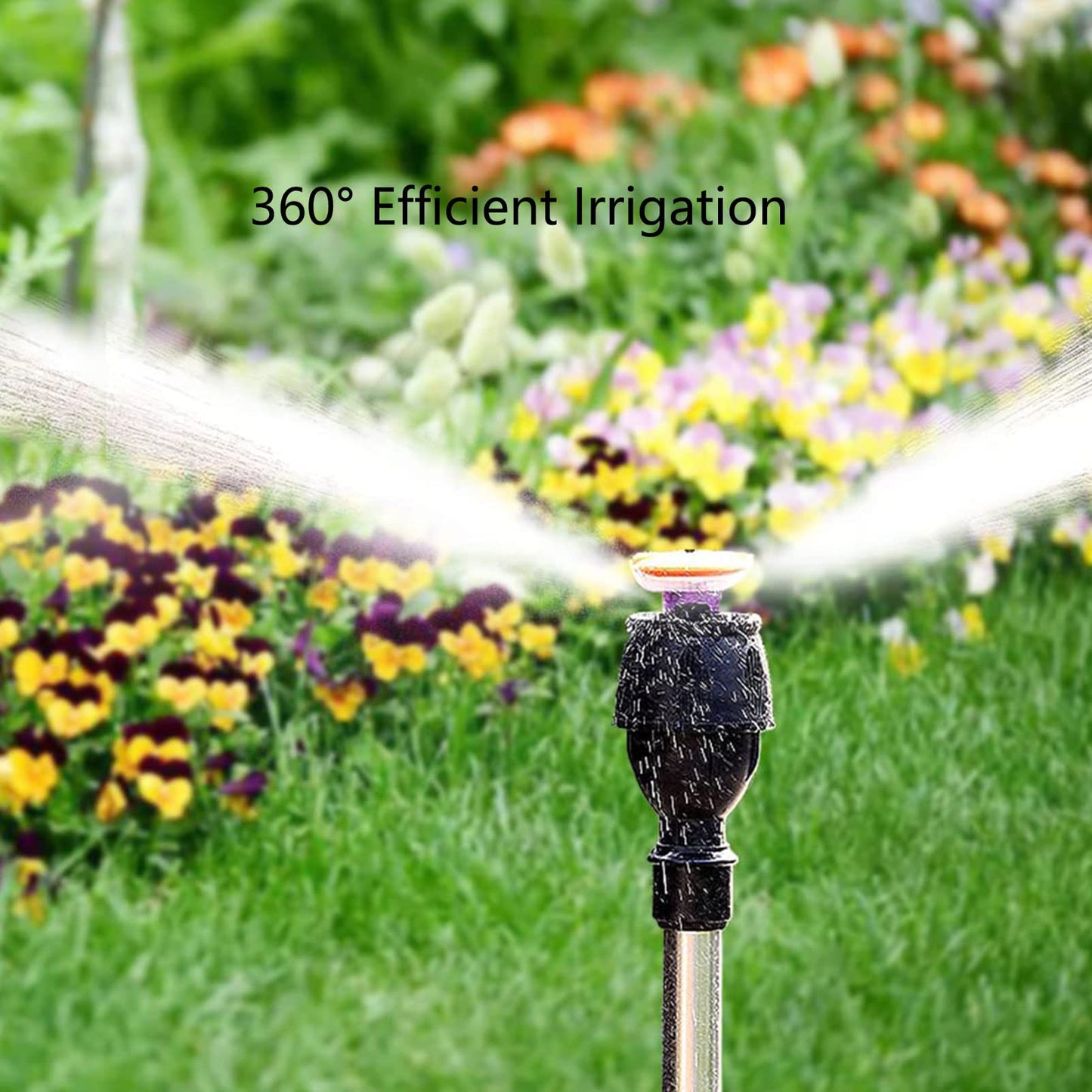 (SPEDIZIONE GRATUITA) Set Di Irrigatori Automatici Rotanti A 360° Con 3 Piedi Da Infilare Nel Terreno.