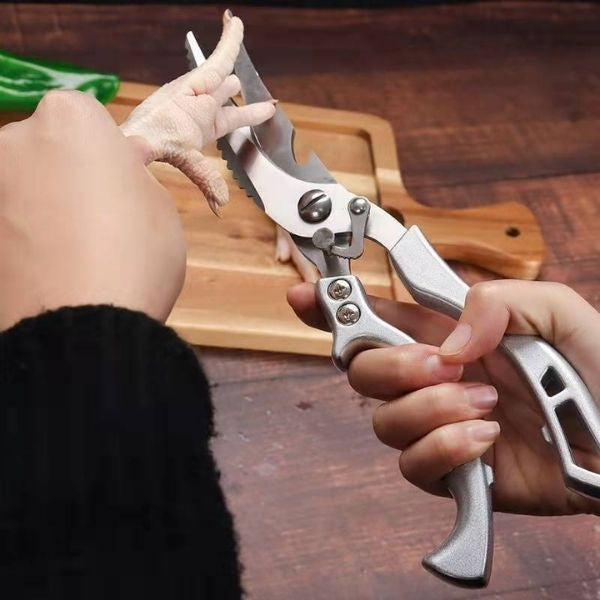 (30% DI SCONTO) Forbici Da Cucina Multiuso | Tagliare il pollo | Osteotomia | Zampetti di maiale tagliati | Taglia rapidamente le ossa in 5 secondi