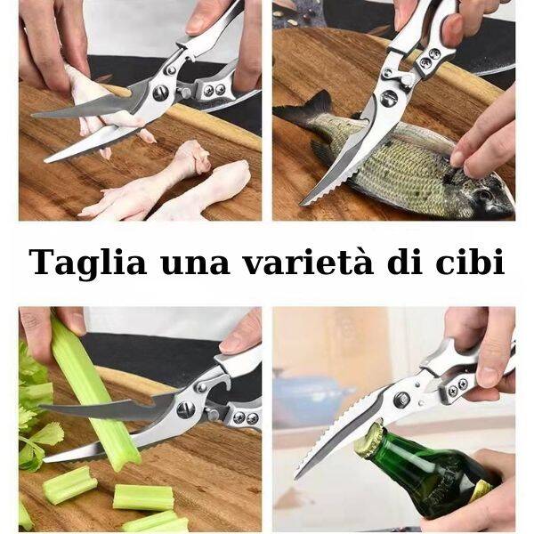 (30% DI SCONTO) Forbici Da Cucina Multiuso | Tagliare il pollo | Osteotomia | Zampetti di maiale tagliati | Taglia rapidamente le ossa in 5 secondi