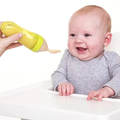 (30% di sconto) Biberon in silicone con cucchiaio