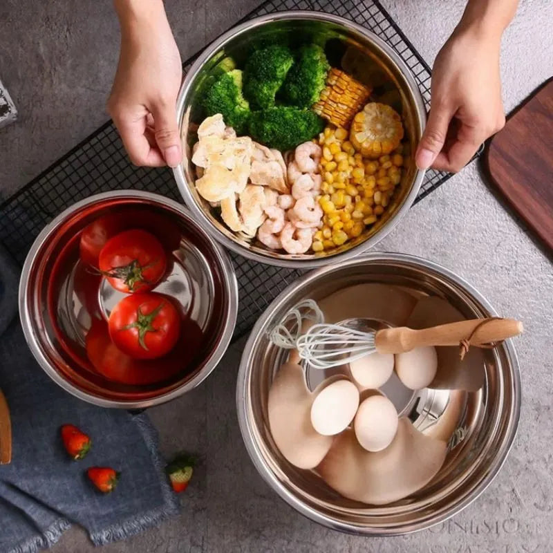 (SPEDIZIONE GRATUITA) Set Di Contenitori Alimentari Rotondi Antibatterici In Acciaio Inox Con Coperchio Sottovuoto
