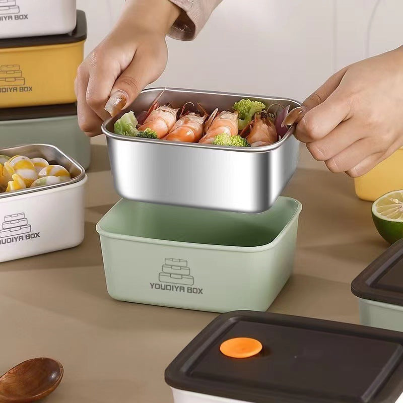 (sconto 30%) (Sconto 30%) Il Contenitore Per Alimenti Antibatterico In Acciaio Inossidabile A Doppio Strato Mantiene Il Calore E Resiste Al Calore.