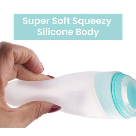 (30% di sconto) Biberon in silicone con cucchiaio