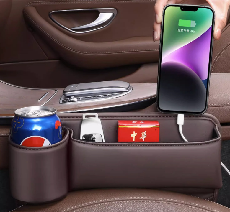 (30% di sconto) Organizer universale per spazi vuoti per seggiolino auto in pelle PU