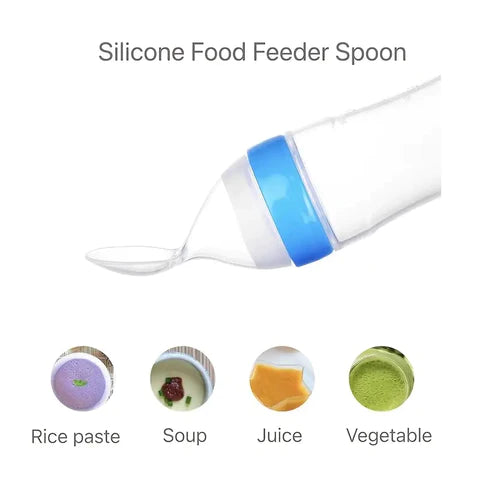 (30% di sconto) Biberon in silicone con cucchiaio