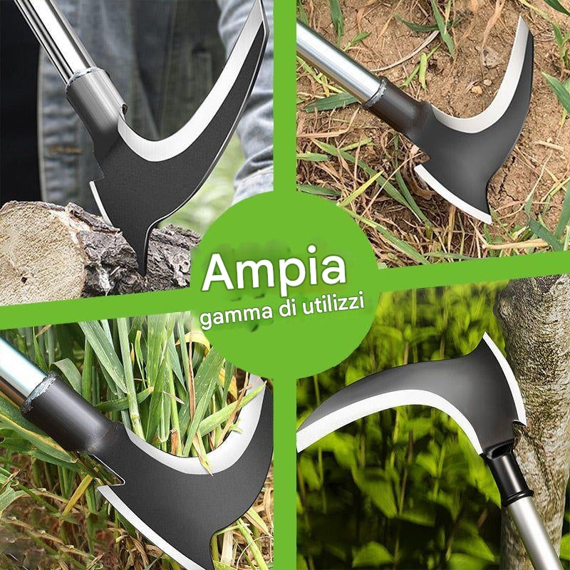 (30% DI SCONTO%) Doppia Mezzaluna Multiuso Realizzata In Acciaio Ad Alto Contenuto Di Manganese