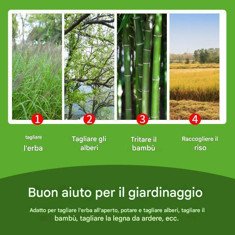 (30% DI SCONTO%) Doppia Mezzaluna Multiuso Realizzata In Acciaio Ad Alto Contenuto Di Manganese