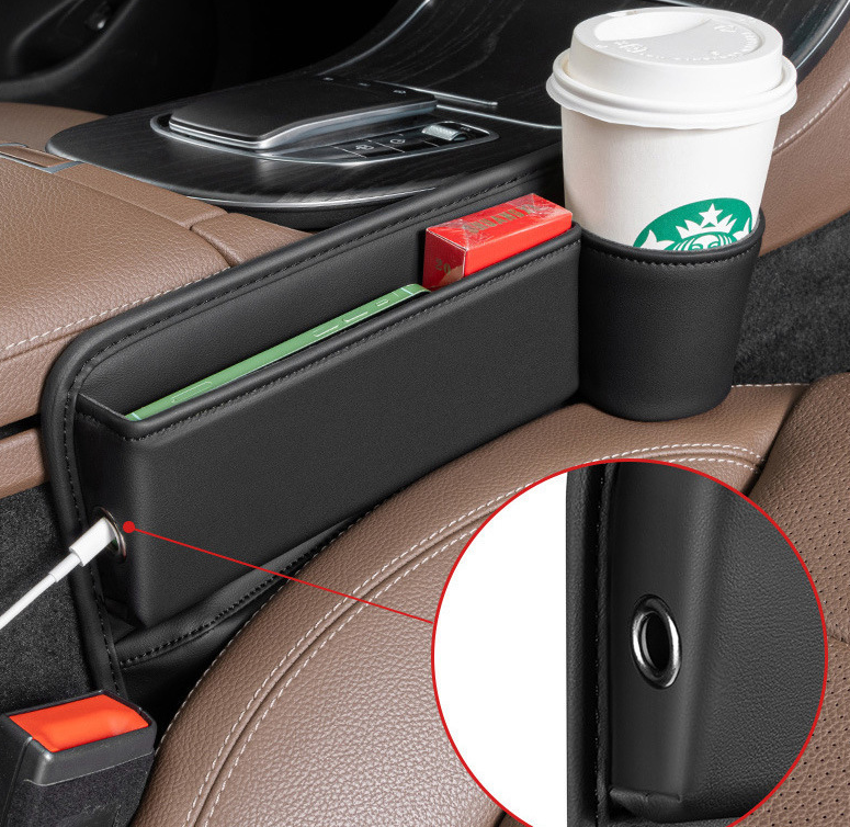 (30% di sconto) Organizer universale per spazi vuoti per seggiolino auto in pelle PU