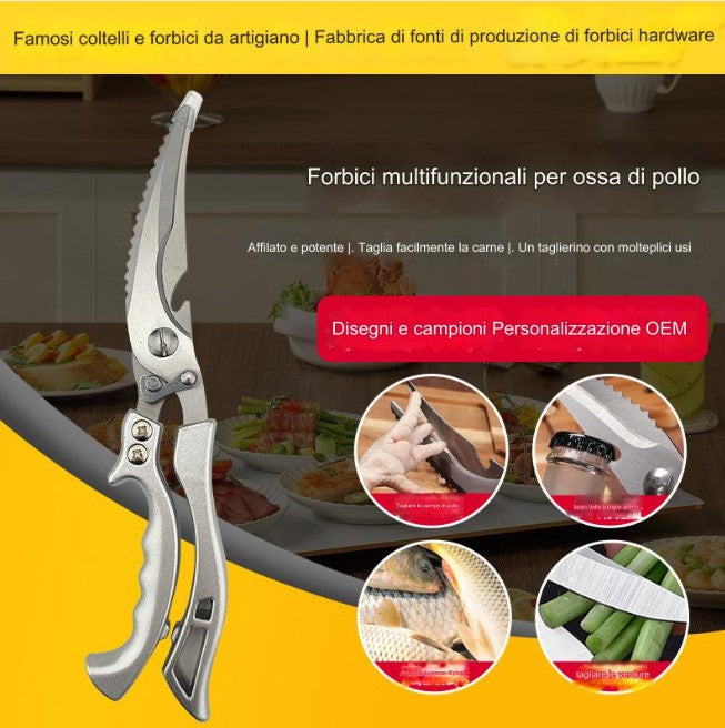 (30% DI SCONTO) Forbici multiuso in acciaio inox