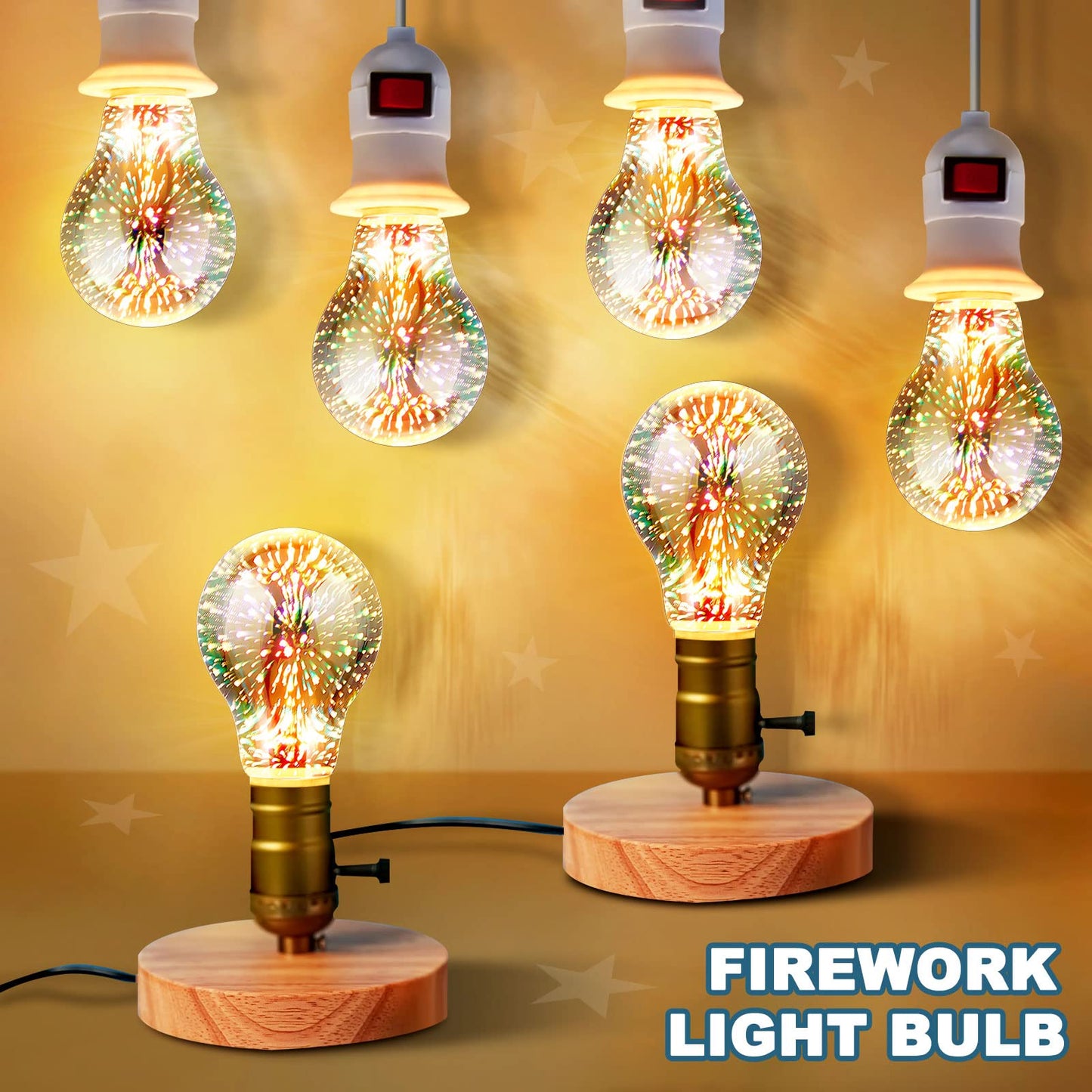 (30% DI SCONTO) Lampadina LED Fuochi D'Artificio Multicolore, Decorazione Molto Bella Per La Casa