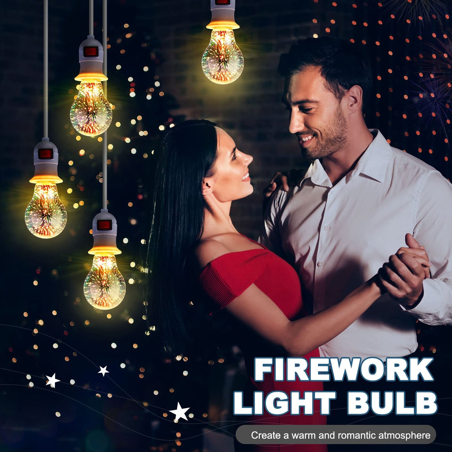 (30% DI SCONTO) Lampadina LED Fuochi D'Artificio Multicolore, Decorazione Molto Bella Per La Casa