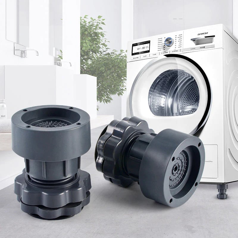 (30% DI SCONTO%) Set di 4 piedini per lavatrice regolabili in altezza.