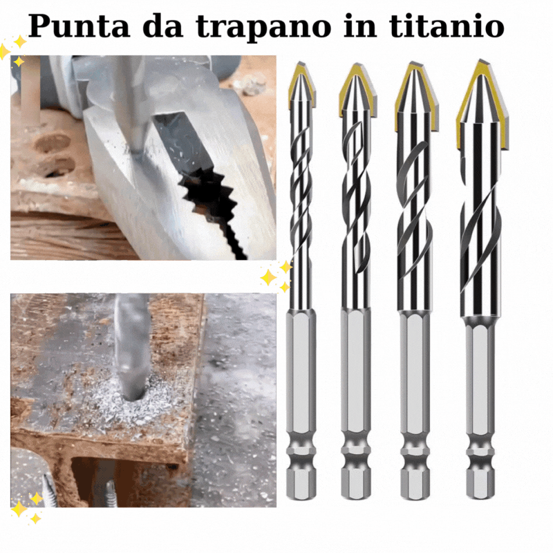 (Spedizione gratuita) Set Di 4 Punte Multifunzione Per Forare Marmo