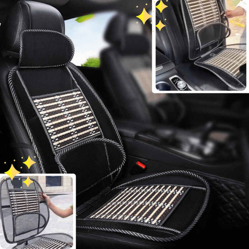 (30% DI SCONTO) Set di tappetini rinfrescanti per cuscini per seggiolino auto in acciaio e bambù