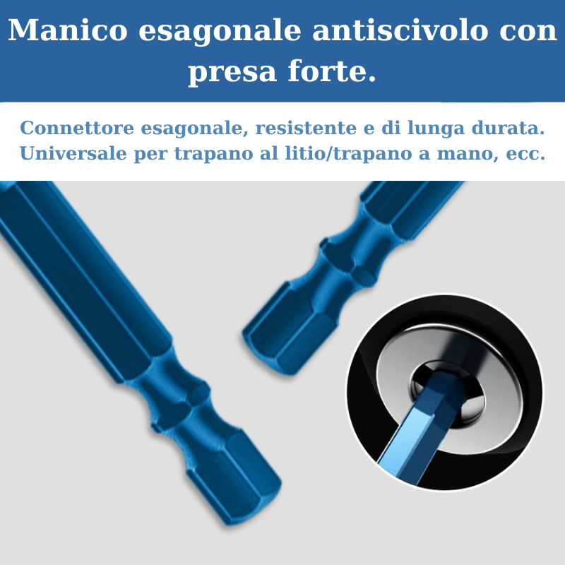 (30% DI SCONTO) Set di 4 punte per titanio, fora tutti i materiali