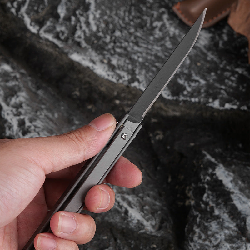 (30% di sconto) Mini coltello pieghevole compatto in acciaio inossidabile