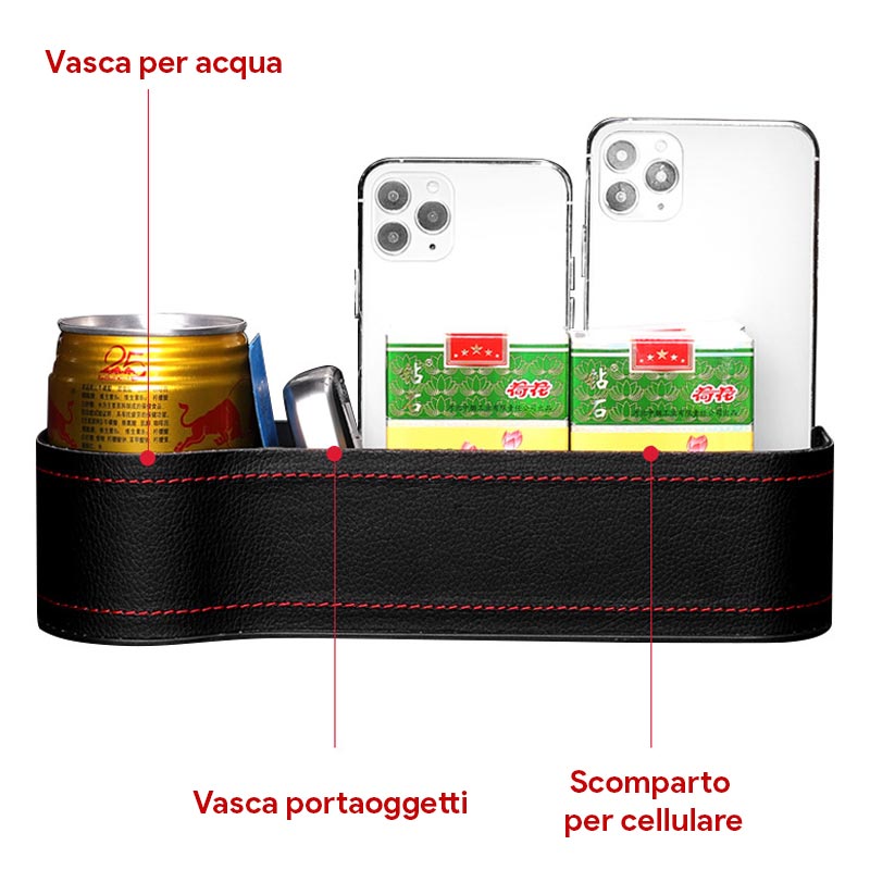 (🎁SUPER OFFERTA) Organizer di Lusso per Fessura Sedile – Con 4 Ganci Inclusi