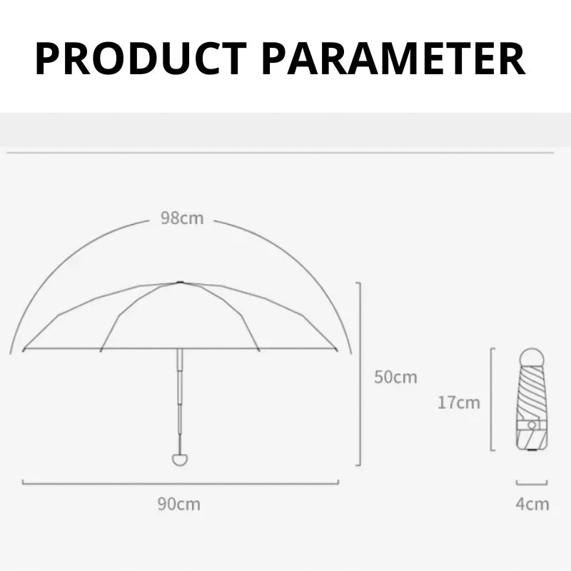 (30% di sconto) Ombrello Capsula per Sole e Pioggia