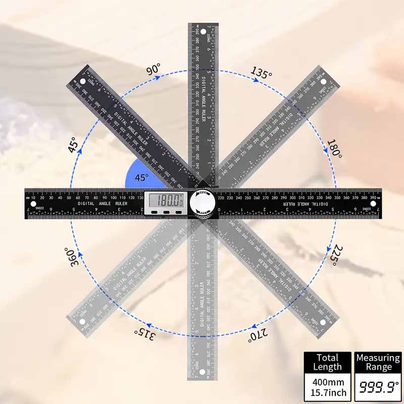 (OFERTA CALIENTE) Righello digitale per angolo di 360 gradi