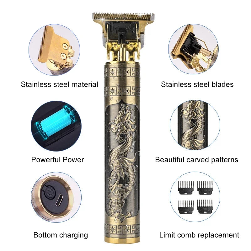(OFERTA CALIENTE) Tagliacapelli elettrico professionale USB cordless tagliabarba professionale
