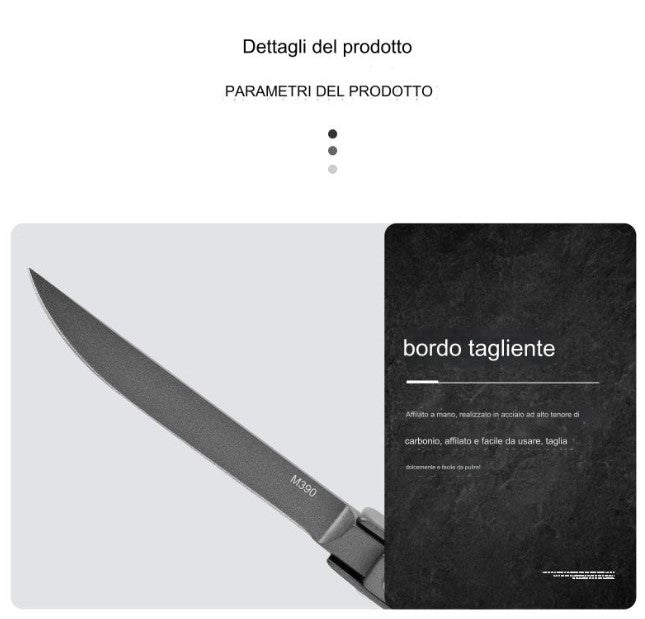 (30% DI SCONTO) Coltello pieghevole in acciaio resistente alla ruggine
