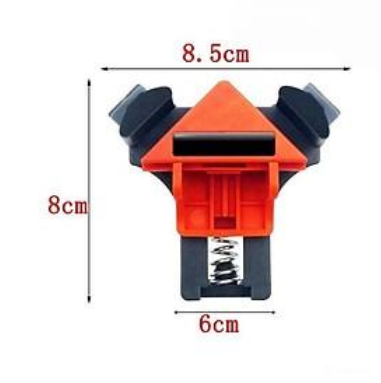 (OFERTA CALIENTE) Accessori fissi: 1 set di 4 morse ad angolo retto per carpenteria, foratura cornici a 90°