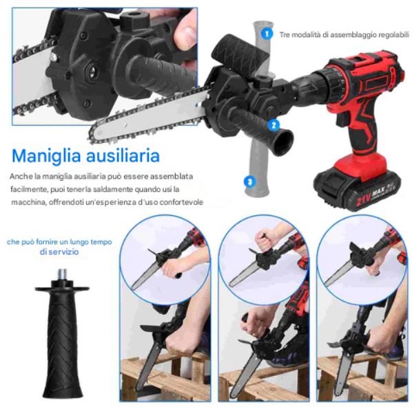 (OFERTA CALIENTE) Testa di conversione per motosega elettrica portatile