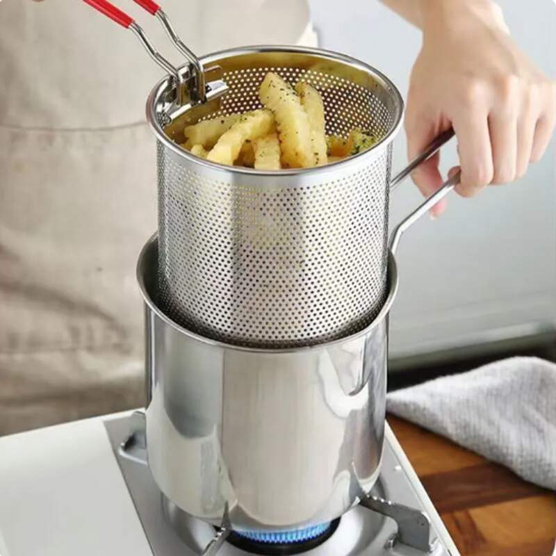 (30% di sconto) Pentola per friggitrice in acciaio inossidabile