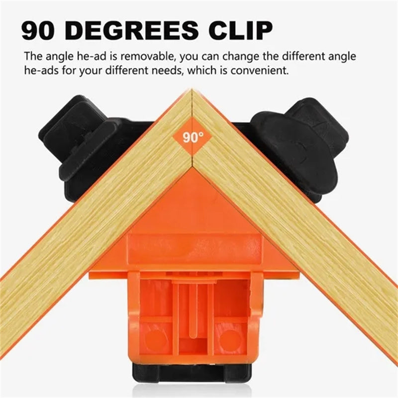 (OFERTA CALIENTE) Accessori fissi: 1 set di 4 morse ad angolo retto per carpenteria, foratura cornici a 90°