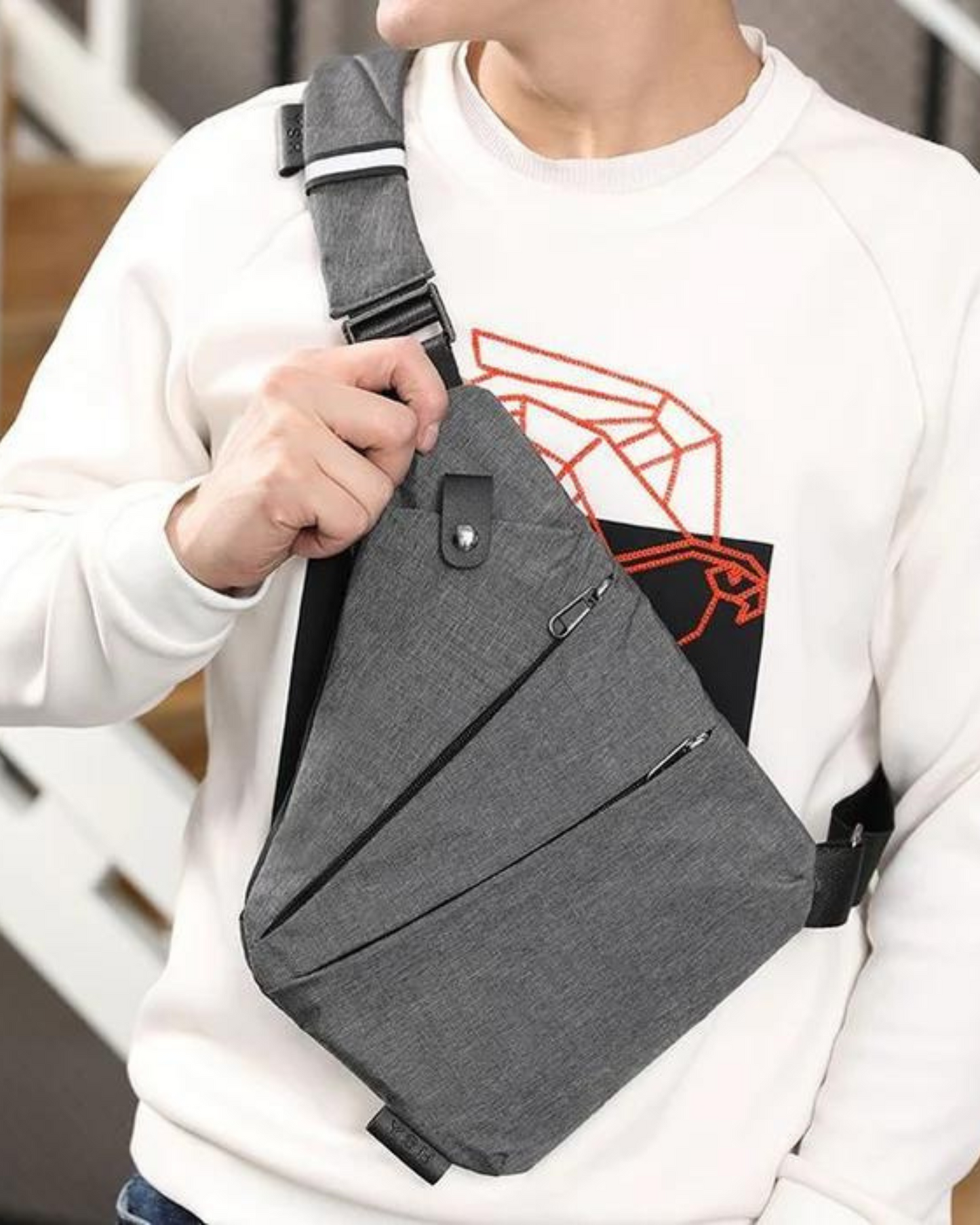 Borsa a Tracolla Antifurto da Viaggio - Tecnologia di Blocco RFID.