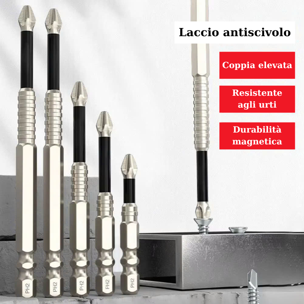 (30% DI SCONTO) Set di cacciaviti antiscivolo aggiornato con cacciavite magnetico resistente agli urti e all'acqua