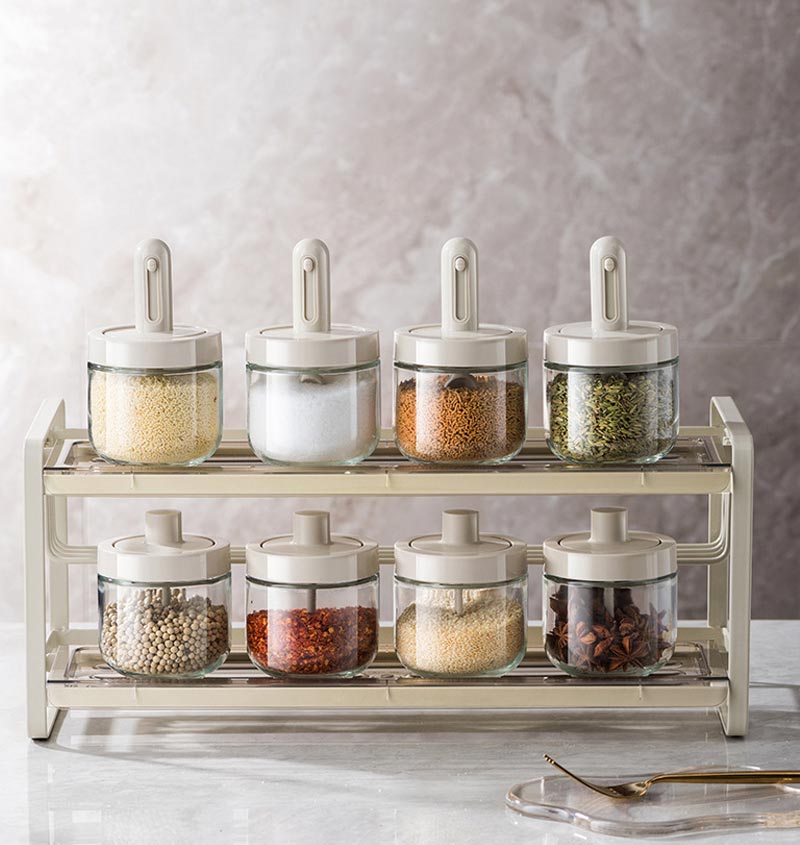 (30% DI SCONTO%) Contenitore per Spezie Estensibile con Cucchiaio Integrato