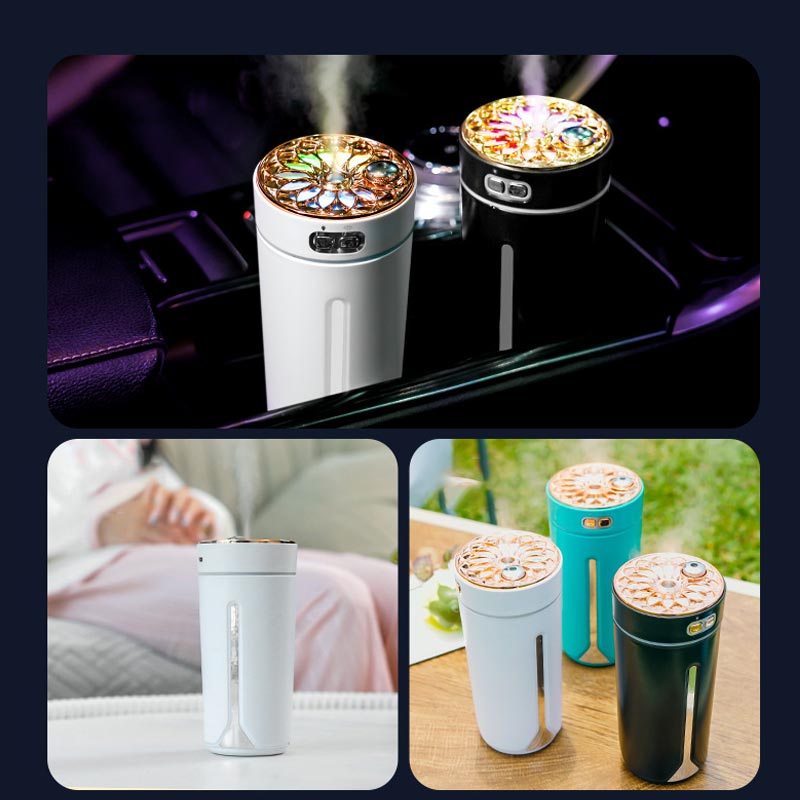 (30% DI SCONTO) Diffusore di Aromi con Luce Stellare per Auto (Cavo di ricarica USB gratuito)