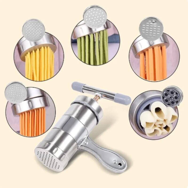 (30% DI SCONTO%) Macchina per fare la pasta a mano con 5 stampi