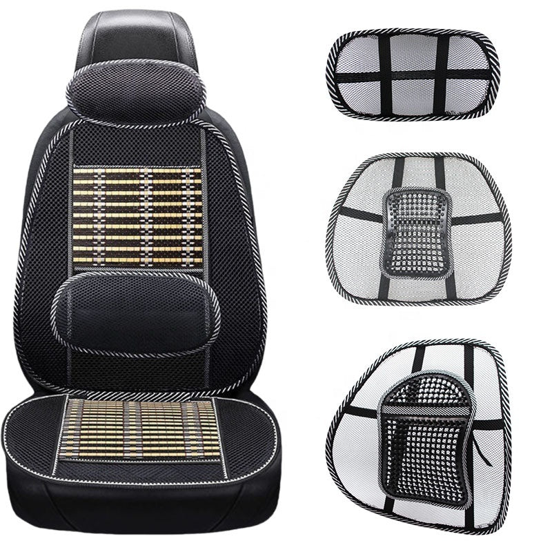 (30% DI SCONTO) Set di tappetini rinfrescanti per cuscini per seggiolino auto in acciaio e bambù