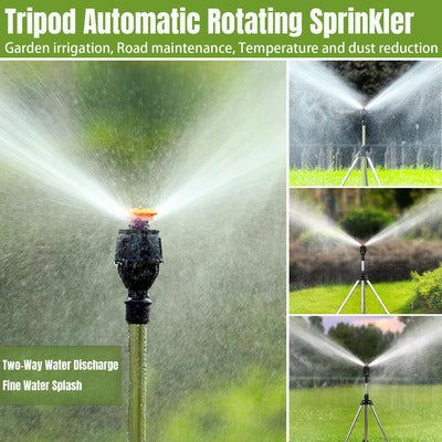 (SPEDIZIONE GRATUITA) Set Di Irrigatori Automatici Rotanti A 360° Con 3 Piedi Da Infilare Nel Terreno.