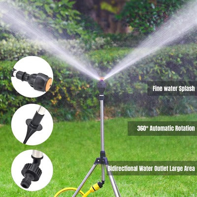 (SPEDIZIONE GRATUITA) Set Di Irrigatori Automatici Rotanti A 360° Con 3 Piedi Da Infilare Nel Terreno.