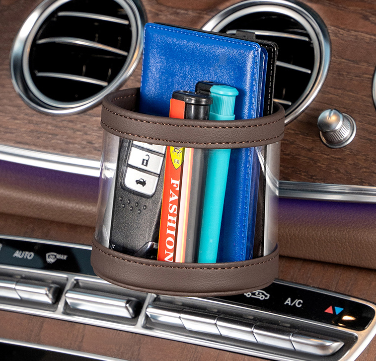 (30% di sconto) Organizer per bocchetta dell'auto trasparente universale multifunzionale