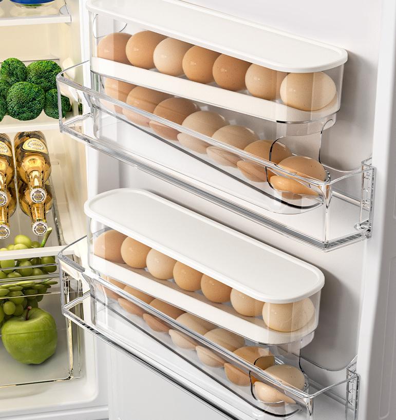 (30% DI SCONTO%) Contenitore per Uova da Frigo con Sistema a Scorrimento Intelligente