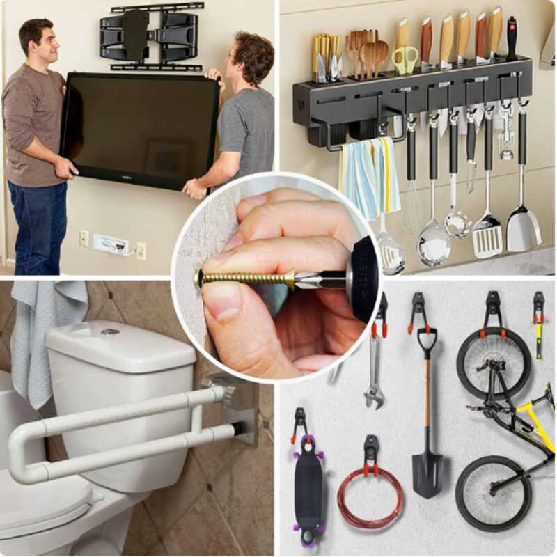 (30% di sconto) Ancoraggio a parete multifunzionale in acciaio