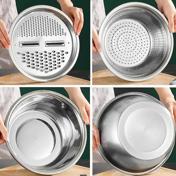 (30% DI SCONTO%) Ciotola per grattugia e scolapasta multifunzionale in acciaio inossidabile tedesco