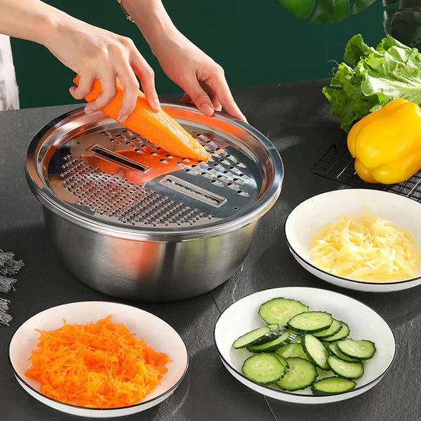 (30% DI SCONTO%) Ciotola per grattugia e scolapasta multifunzionale in acciaio inossidabile tedesco