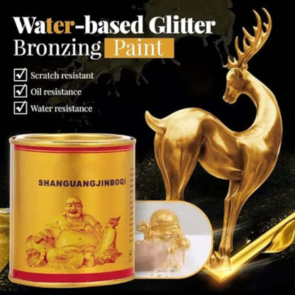 (30% di sconto) Vernice dorata glitterata a base d'acqua