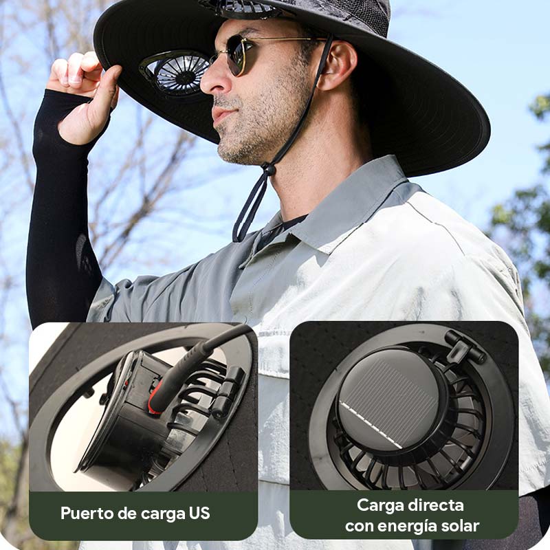 SunBreeze™ – Cappello con Ventilatore Solare
