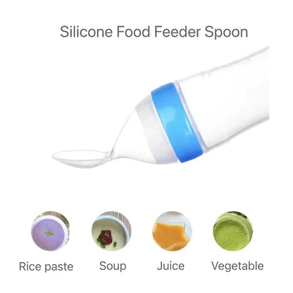 (30% di sconto) Biberon in silicone con cucchiaio