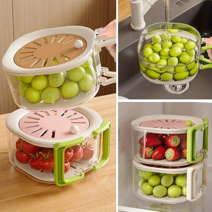 (30% DI SCONTO) Cestino 2IN1 per Frutta – Drenaggio Rapido e Massima Comodità!