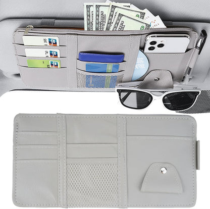 (30% DI SCONTO%) L'aletta Parasole Dell'auto Ha Un Porta Carte Con Cerniera Per Biglietti Da Visita